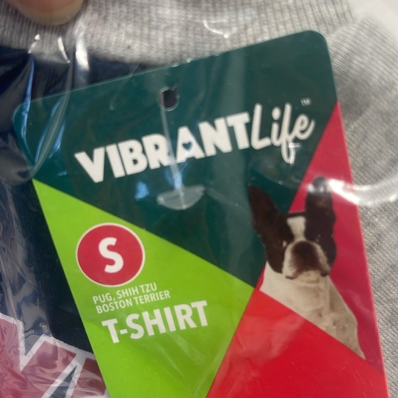 Vibrant Life Dog 🐶 Pug, Shih Tzu, Boston Terrier T-Shirt Small Pull On NWT - Picture 7 of 11